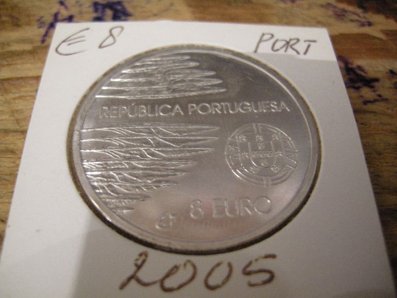 (afbeelding voor) 8 Euromunt Portugal 2005 UNC Vrede en Vrijheid